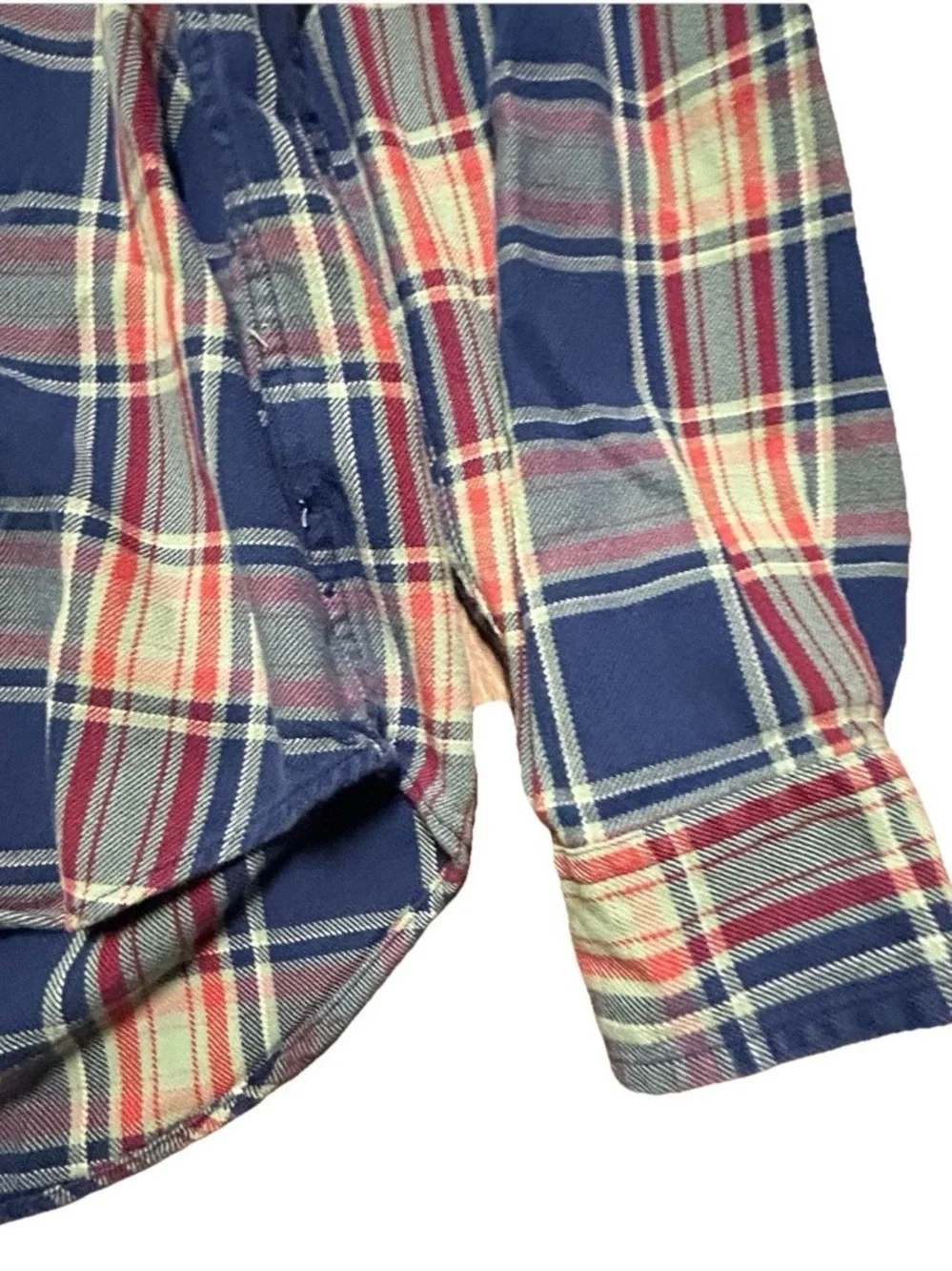 Men’s J. Crew Plaid Long Sleeve Flannel Button Up Shirt Size Large